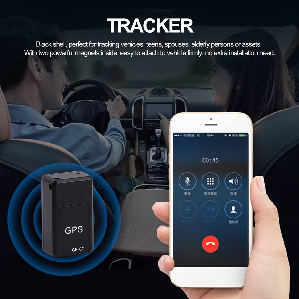 Auto Tracker Magnetische Mini Auto Tracker GPS Echtzeit Tracking Locator Gerät Beschreibbare Anti-verloren Lade Locator