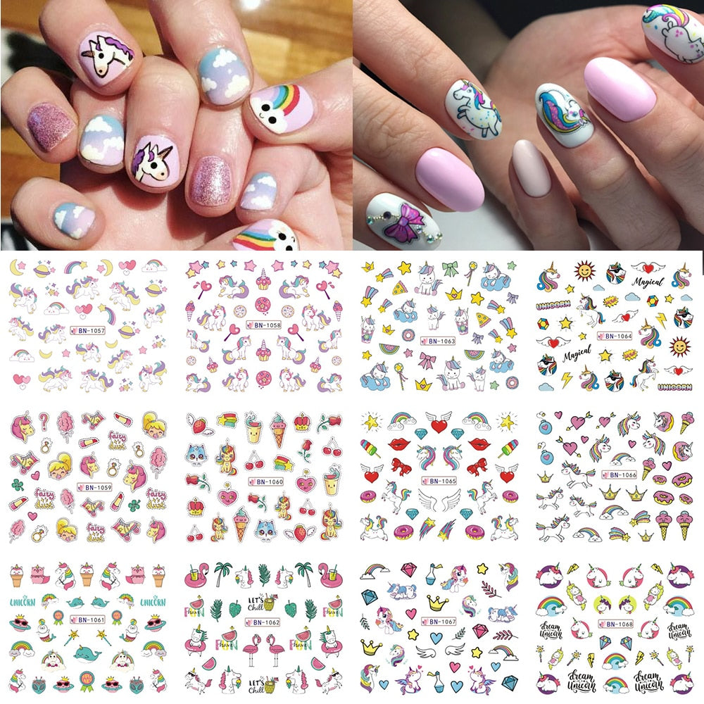 12pcs Valentines Manicure Love Letter Flower Sliders for Nails Inscriptions Nail Art Decoration Water Sticker Tips GLBN1489-1500