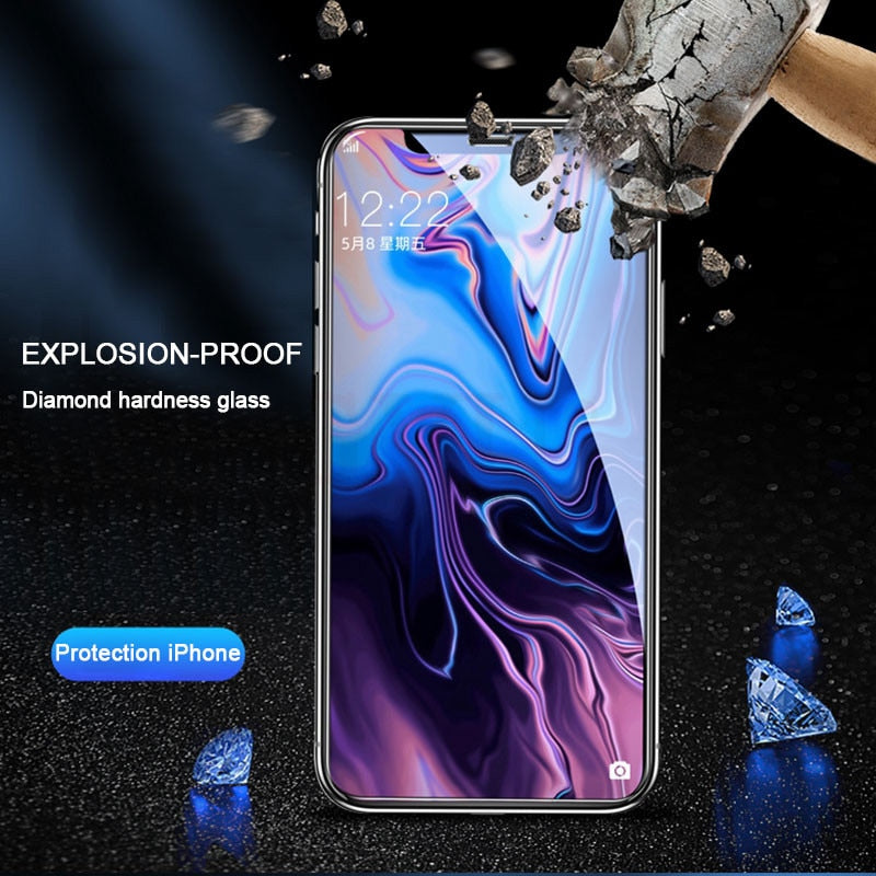 30D Volle Abdeckung Gehärtetes Glas auf Für iphone 11 12 13 14 PRO MAX Screen Protector Schutz Glas Auf iphone 14 X XR XS MAX Glas