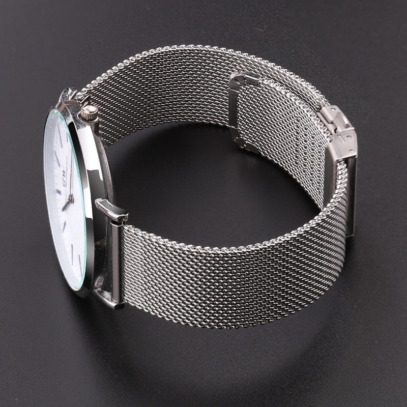 Mesh Milanese Loop Armband Armband 16mm 18mm 20mm 22mm 24mm Silber Schwarz Smart Watch Band für Galaxy Watch 4 5 Pro Strap