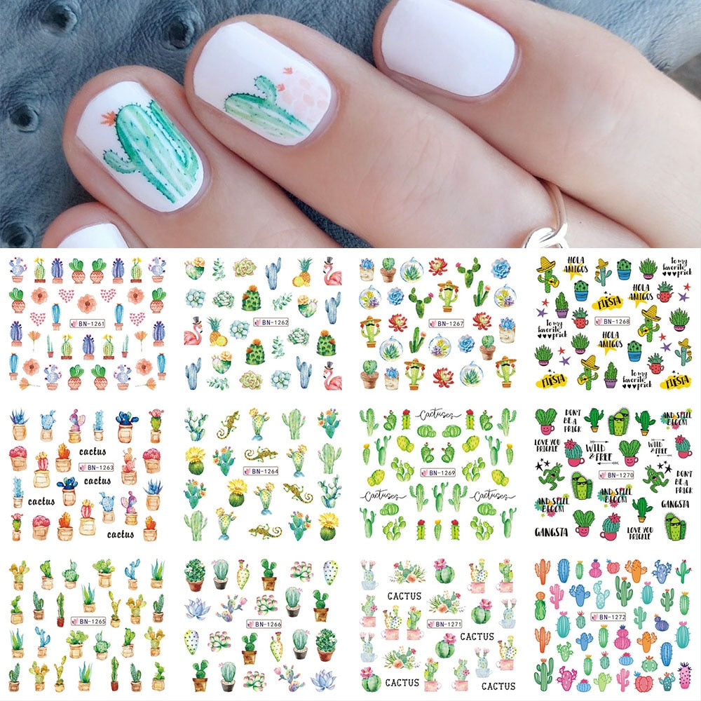 12pcs Valentines Manicure Love Letter Flower Sliders for Nails Inscriptions Nail Art Decoration Water Sticker Tips GLBN1489-1500