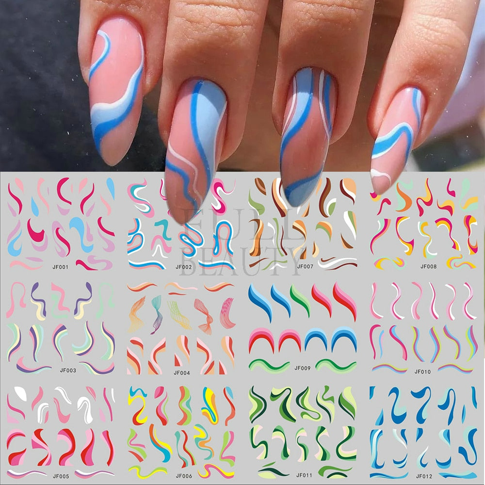 12pcs Valentines Manicure Love Letter Flower Sliders for Nails Inscriptions Nail Art Decoration Water Sticker Tips GLBN1489-1500