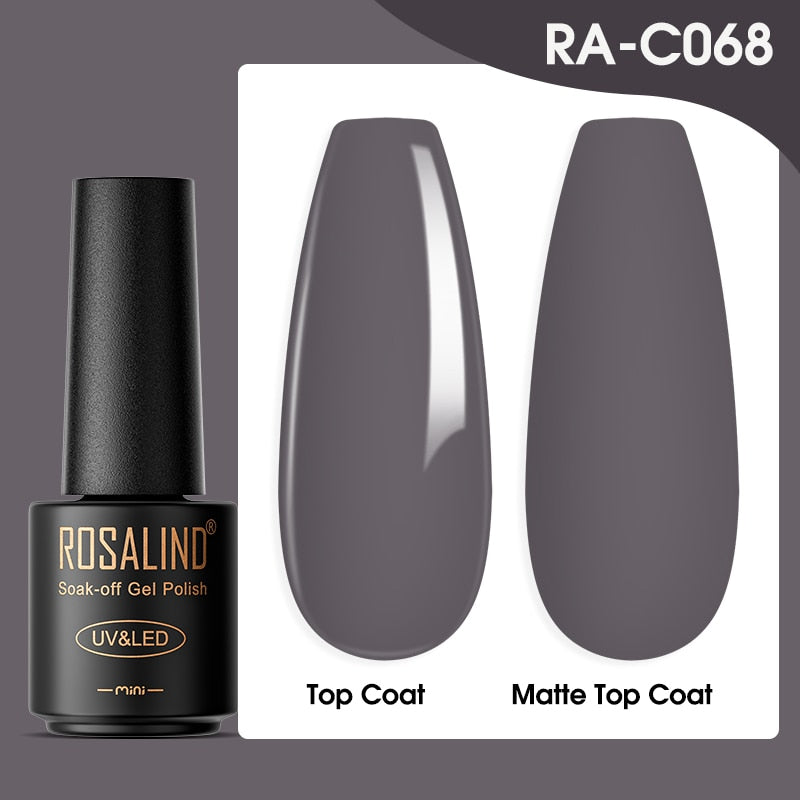 ROSALIND Gel-Nagellack-Lampe, alles für Nägel, Kunst, Maniküre, mit mattem Basis-Decklack, semi-permanenten Gellack-Nagelgel-Nagellacken