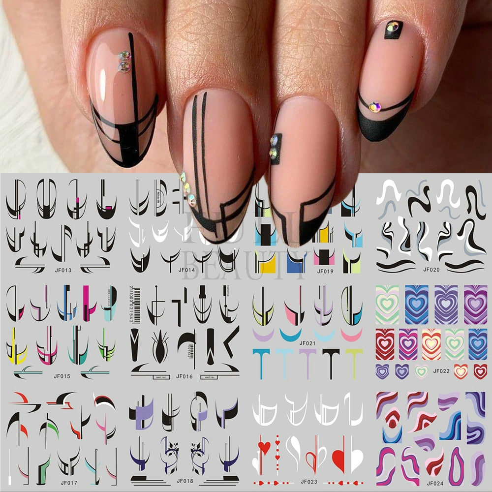 12pcs Valentines Manicure Love Letter Flower Sliders for Nails Inscriptions Nail Art Decoration Water Sticker Tips GLBN1489-1500