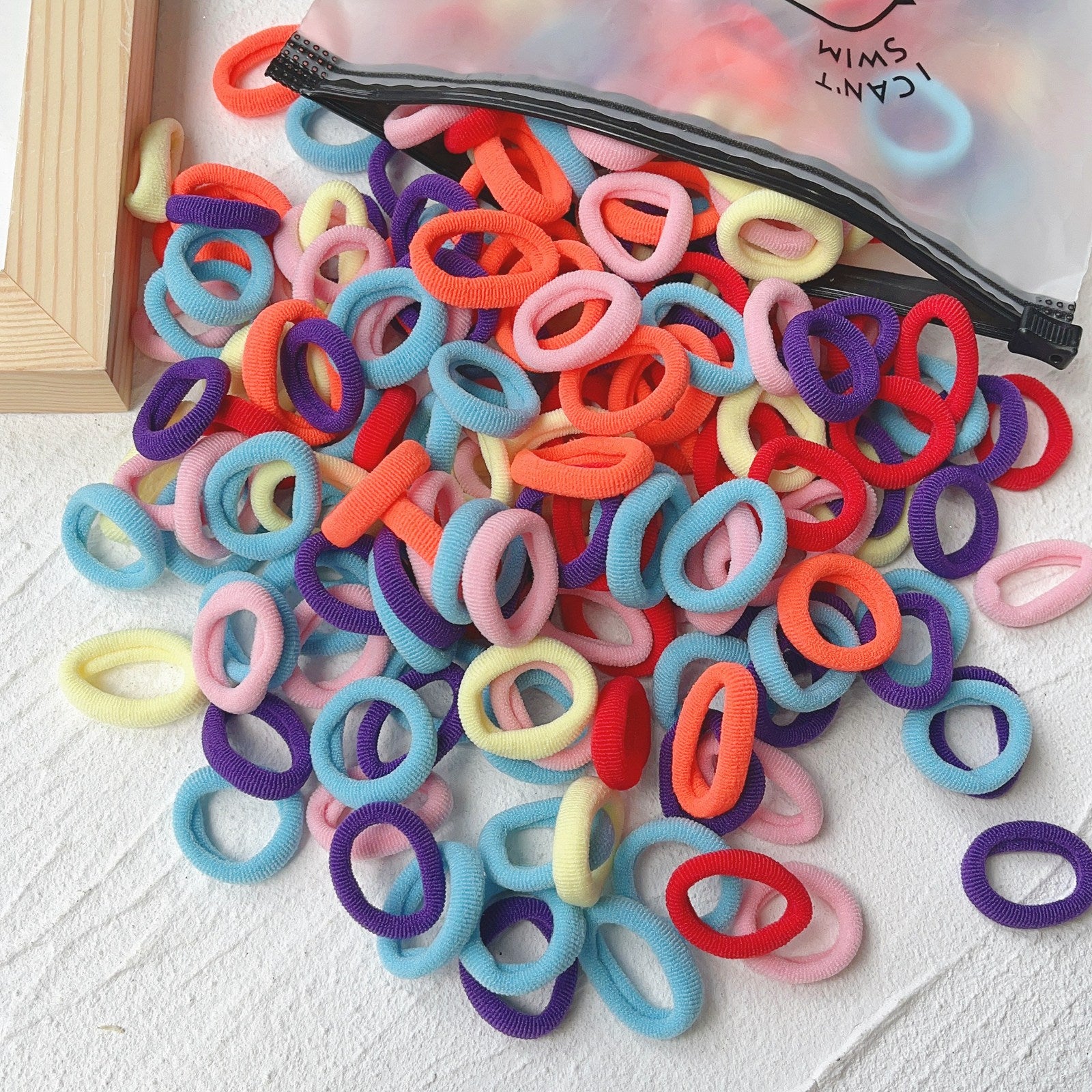 20/50 Stück Kinder elastische Haarbänder Mädchen Süßigkeiten Scrunchie Gummiband für Kinder Haargummis Clips Stirnband Baby Haarschmuck