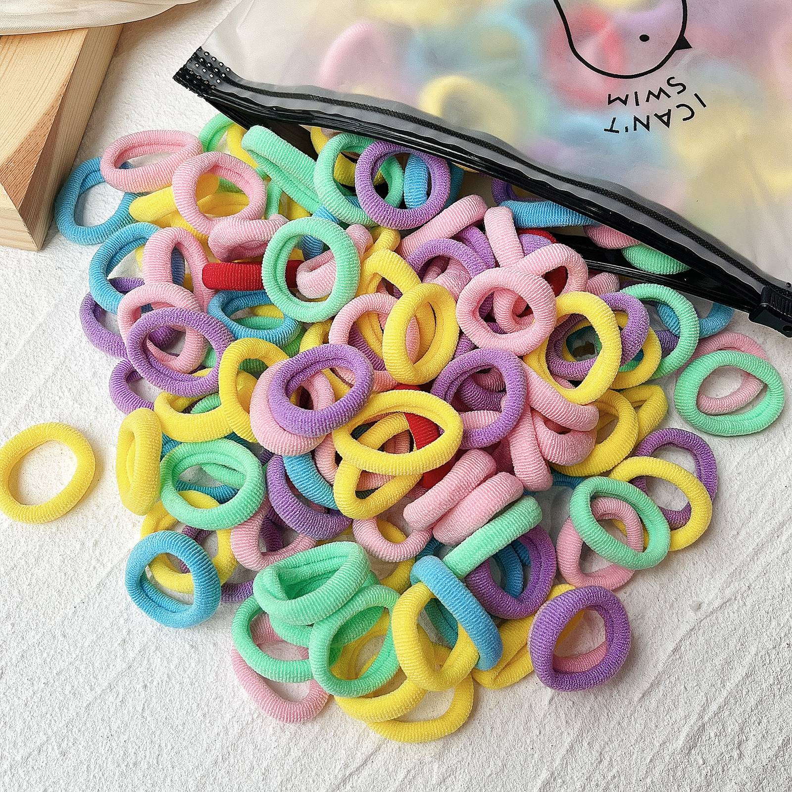 20/50 Stück Kinder elastische Haarbänder Mädchen Süßigkeiten Scrunchie Gummiband für Kinder Haargummis Clips Stirnband Baby Haarschmuck