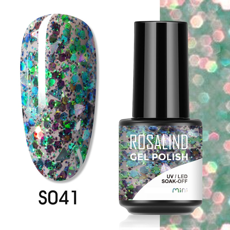 ROSALIND Gel-Nagellack-Lampe, alles für Nägel, Kunst, Maniküre, mit mattem Basis-Decklack, semi-permanenten Gellack-Nagelgel-Nagellacken