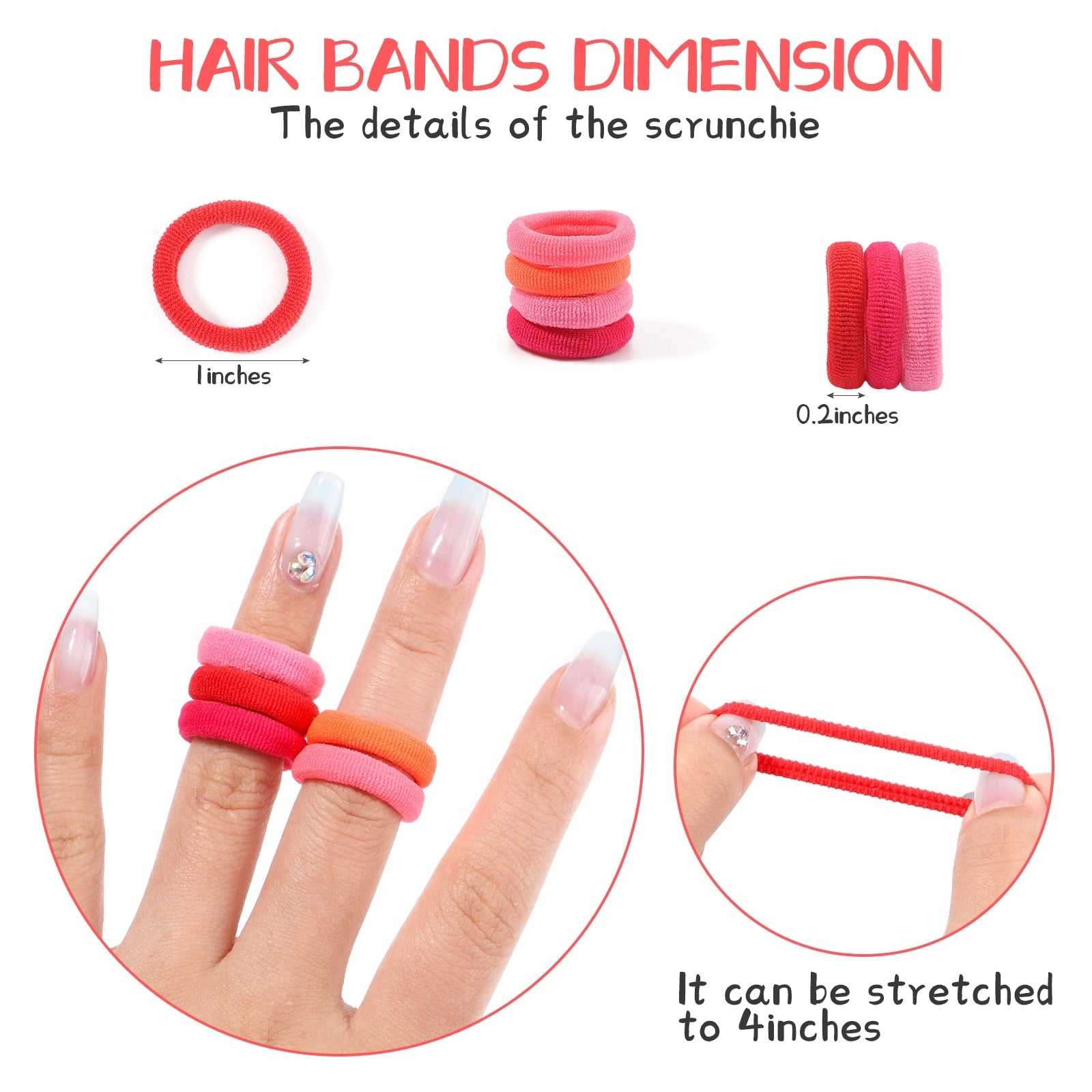 20/50 Stück Kinder elastische Haarbänder Mädchen Süßigkeiten Scrunchie Gummiband für Kinder Haargummis Clips Stirnband Baby Haarschmuck