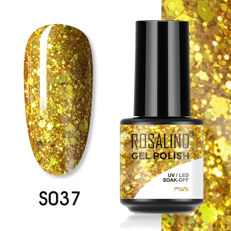 ROSALIND Gel-Nagellack-Lampe, alles für Nägel, Kunst, Maniküre, mit mattem Basis-Decklack, semi-permanenten Gellack-Nagelgel-Nagellacken