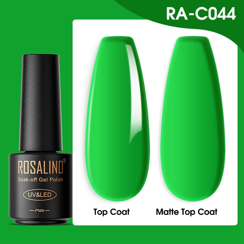 ROSALIND Gel-Nagellack-Lampe, alles für Nägel, Kunst, Maniküre, mit mattem Basis-Decklack, semi-permanenten Gellack-Nagelgel-Nagellacken