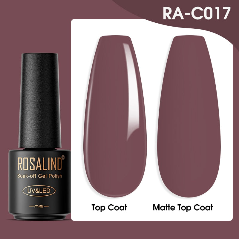 ROSALIND Gel-Nagellack-Lampe, alles für Nägel, Kunst, Maniküre, mit mattem Basis-Decklack, semi-permanenten Gellack-Nagelgel-Nagellacken