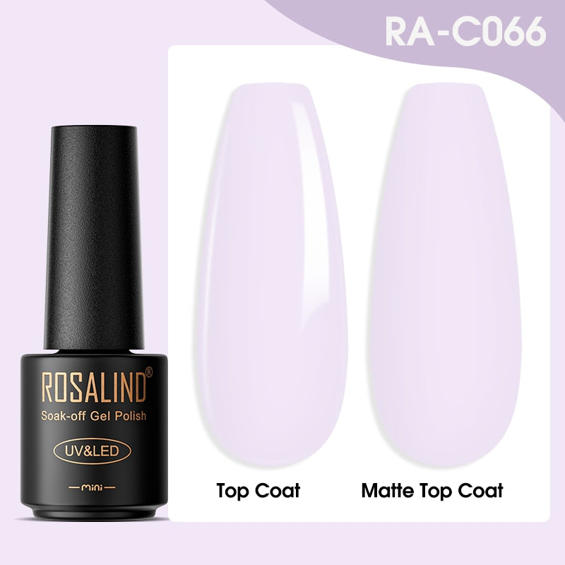 ROSALIND Gel-Nagellack-Lampe, alles für Nägel, Kunst, Maniküre, mit mattem Basis-Decklack, semi-permanenten Gellack-Nagelgel-Nagellacken