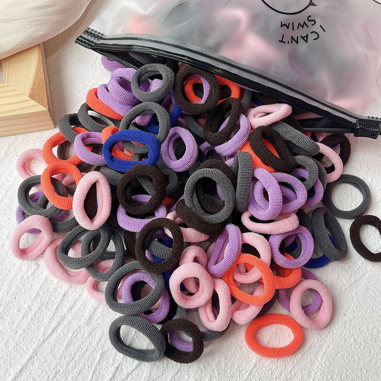 20/50 Stück Kinder elastische Haarbänder Mädchen Süßigkeiten Scrunchie Gummiband für Kinder Haargummis Clips Stirnband Baby Haarschmuck