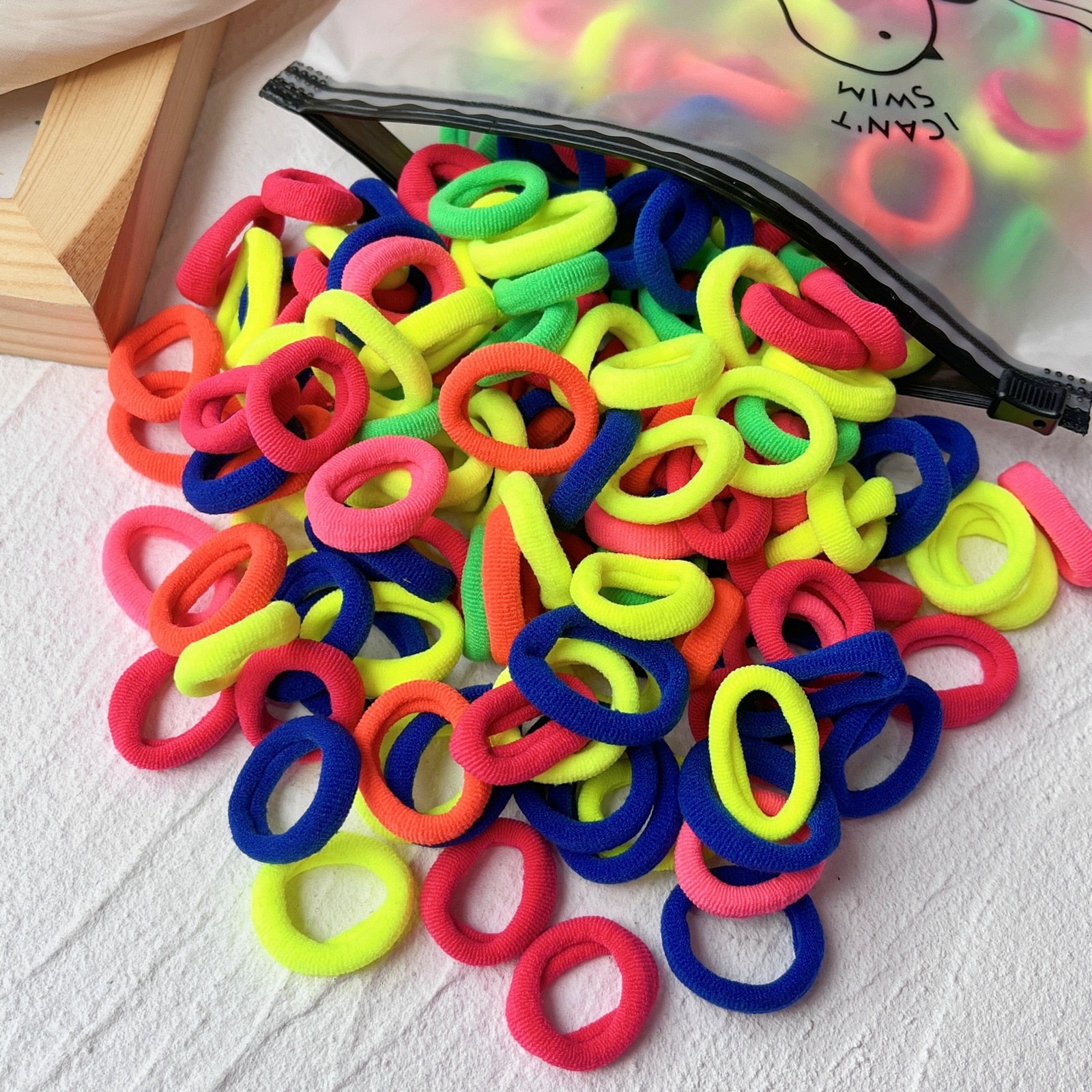 20/50 Stück Kinder elastische Haarbänder Mädchen Süßigkeiten Scrunchie Gummiband für Kinder Haargummis Clips Stirnband Baby Haarschmuck