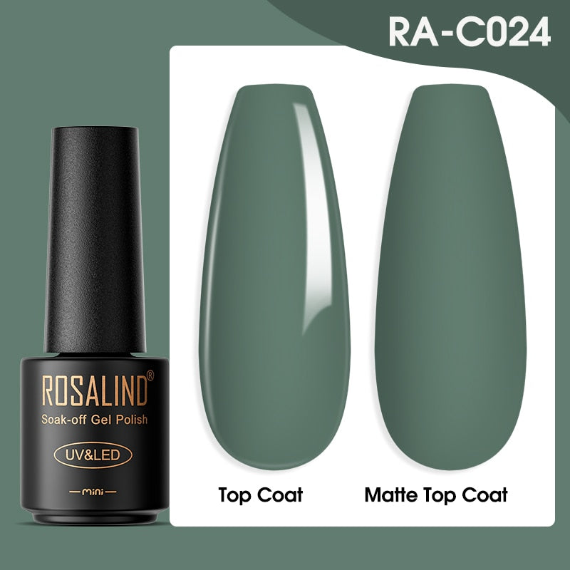 ROSALIND Gel-Nagellack-Lampe, alles für Nägel, Kunst, Maniküre, mit mattem Basis-Decklack, semi-permanenten Gellack-Nagelgel-Nagellacken