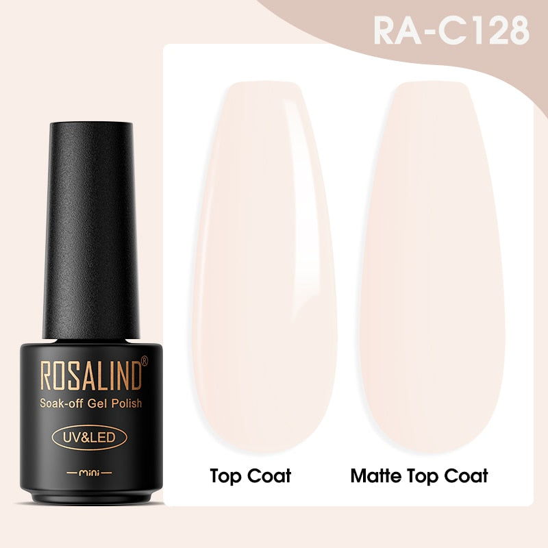 ROSALIND Gel-Nagellack-Lampe, alles für Nägel, Kunst, Maniküre, mit mattem Basis-Decklack, semi-permanenten Gellack-Nagelgel-Nagellacken