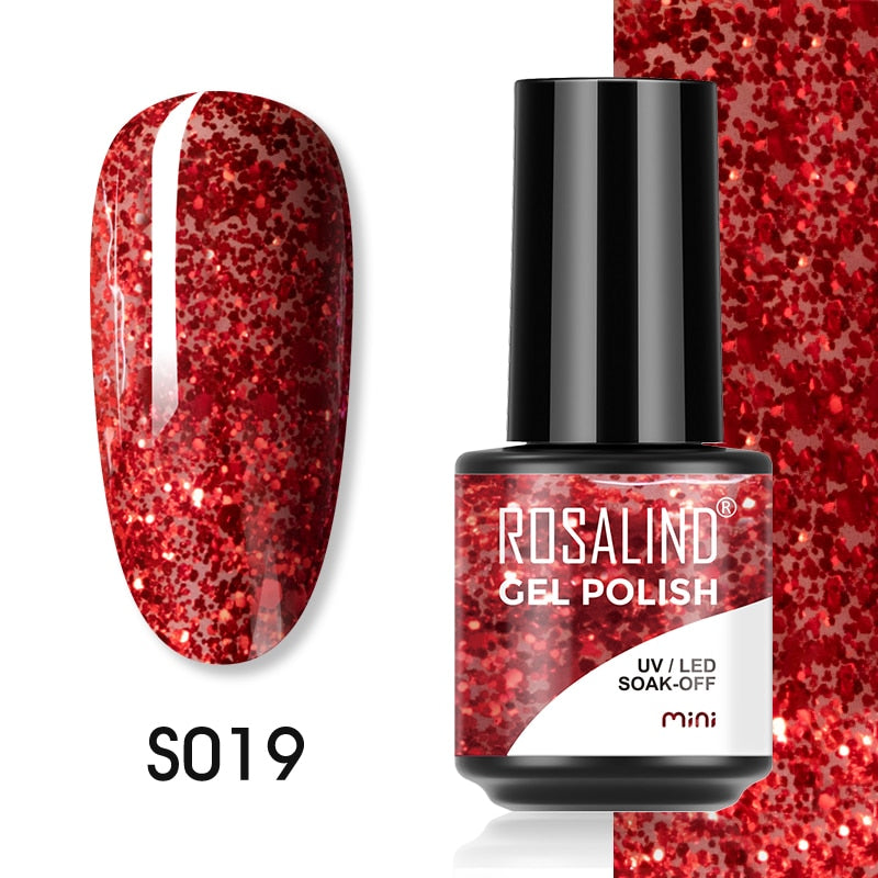 ROSALIND Gel-Nagellack-Lampe, alles für Nägel, Kunst, Maniküre, mit mattem Basis-Decklack, semi-permanenten Gellack-Nagelgel-Nagellacken