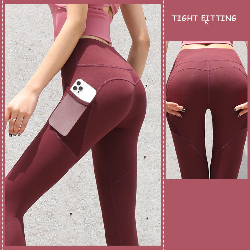 Gym Sport Nahtlose Leggings mit Taschen Push-Up Hohe Taille Hosen Frauen Fitness Läuft Yoga Hosen Gym Sport Nahtlose Leggings