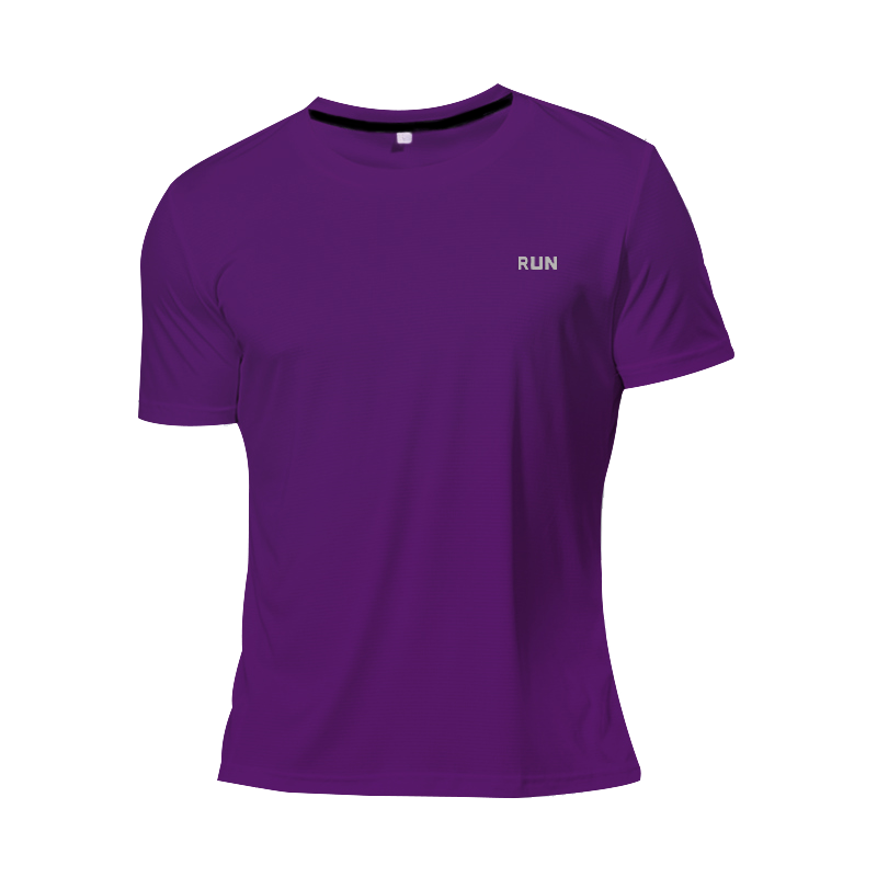 Hochwertiges Polyester-Lauf-T-Shirt für Herren, schnell trocknend, Fitness-Shirt, Trainingskleidung, Fitnessstudio, Sport-Shirt, Oberteil, leicht