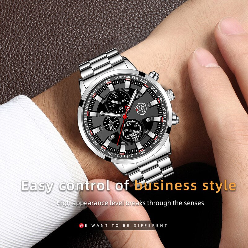 Mode Herren Sport Uhren für Männer Business Edelstahl Quarz Armbanduhr Luxus Mann Casual Leucht Uhr часы мужские